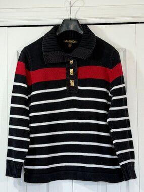 Lauren Ralph Lauren (LRL) Nautical Sweater - Vintage Gold Buttons